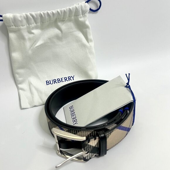 Burberry Leather Check Belt Size 85 / 34 - Picture 5 of 8